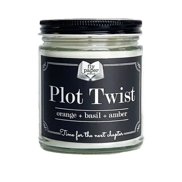 Literacy Candles 9oz - Plot Twist - Fly Paper Products - Wild Lark