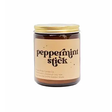 Holiday Candles - Peppermint Stick - Poppy & Rose Candle Co. - Wild Lark
