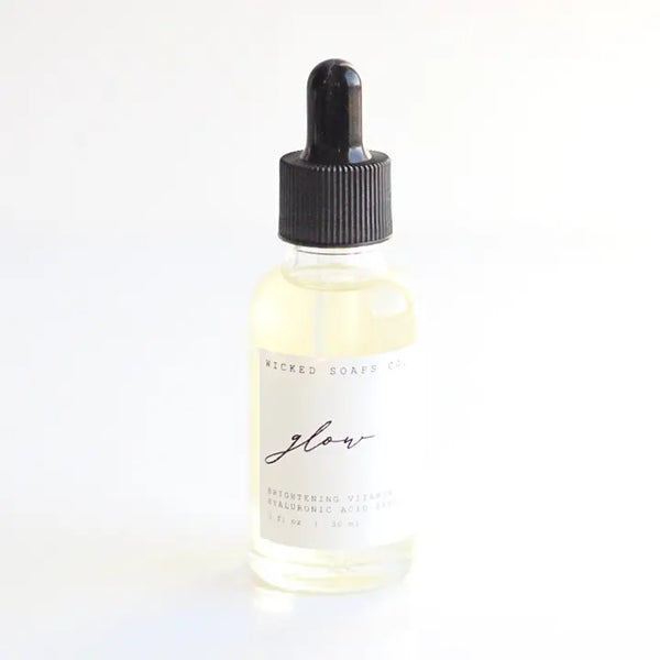 Glow Facial Serum with Vitamin C + Hyaluronic Acid - - Wicked Soaps Co. - Wild Lark