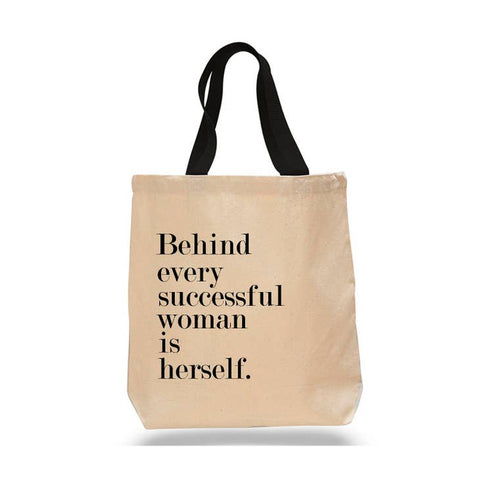 Behind Every Successful Woman is Herself Tote Bag - Tote - Fly Paper Products - Wild Lark