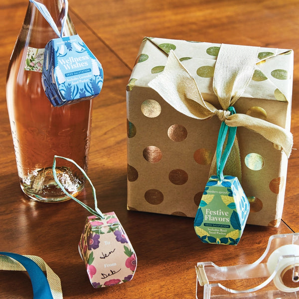 Seed Salutation Gift Tag & Seed Packet - - Modern Sprout - Wild Lark