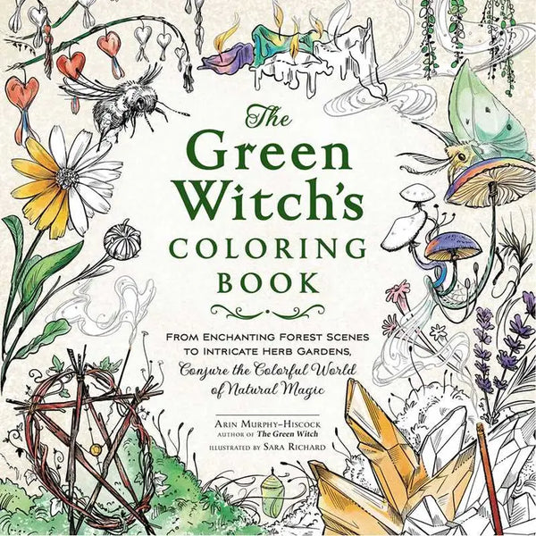 Green Witch's Coloring Book By Arin Murphy-Hiscock -  - Simon & Schuster - Wild Lark