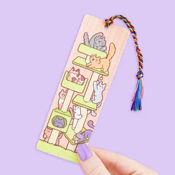 Turtle's Soup Bookmark - Cat Tower with Tassel - Turtle's Soup - Wild Lark