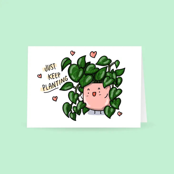 Just Keep Planting, Plant Greeting Card -  - Home by Faith - Wild Lark