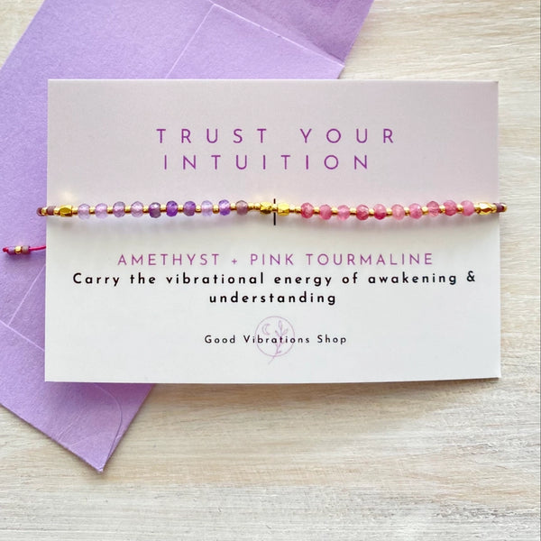 Gemstone Intention Bracelet - Trust Your Intuition - Good Vibrations Shop - Wild Lark