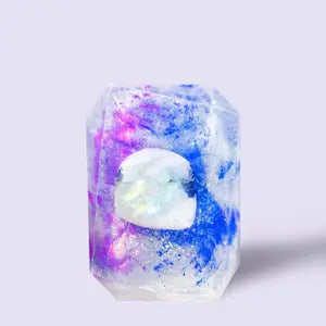 Crystal Infused Bar Soap - Moon Child - 3oz Rainbow Moonstone Crystal Infused Bar Soap - Wild Lark - Wild Lark