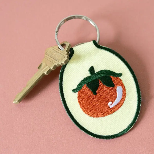 Embroidered Keychain - Tomato - Lindy Stark Designs - Wild Lark
