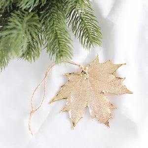 Real Maple Leaf Ornament - Gold - Birch Jewellery - Wild Lark