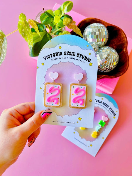Earrings by Victoria Essie Studio - Poptart Earrings - Victoria Essie Studio - Wild Lark