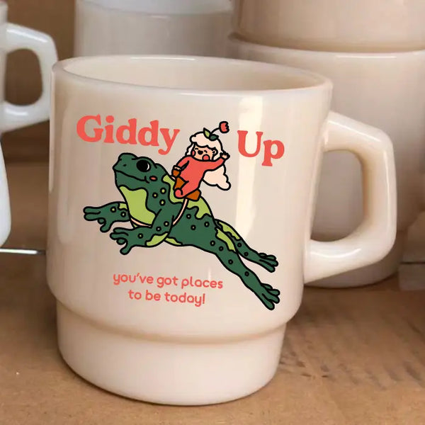 "Giddy Up" Vintage Diner Mug - - Cheerware - Wild Lark