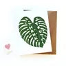 "Thank You"- Monstera Leaf Card -  - Sketchy Notions - Wild Lark