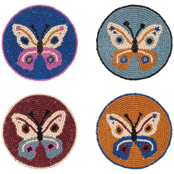 Glass Beaded Coasters Set of 4 - Aurora - Danica Studio - Wild Lark