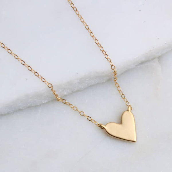 Heart Necklace - Gold - Mesa Blue - Wild Lark