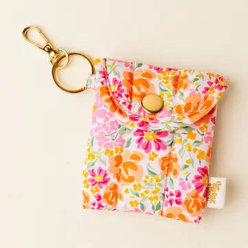 Puffy Earbud Case Keychain - Secret Garden Pink - The Darling Effect - Wild Lark