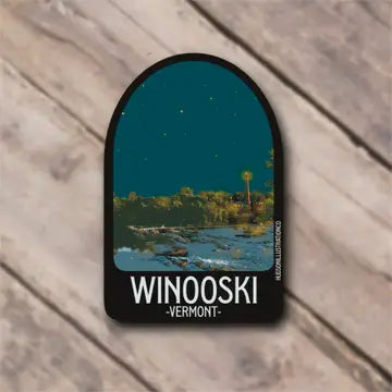 Vermont Vinyl Stickers - Winooski Vermont - Hudson Illustration Co - Wild Lark