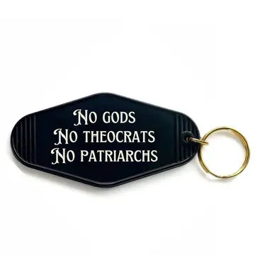 Motel Keychain - GetBullish - No Gods No Theocrats No Patriarchs - GetBullish - Wild Lark
