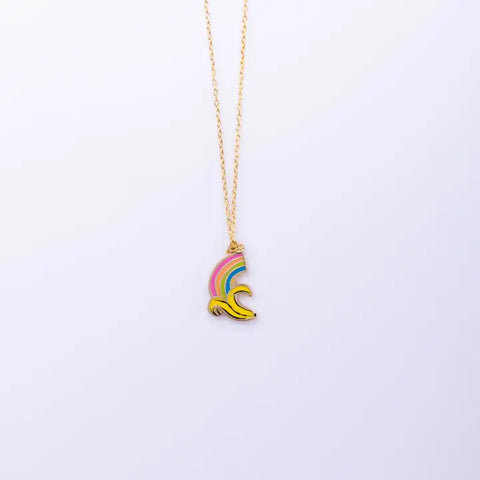 Pendant Necklace - Vial - Banana Rainbow - Yellow Owl Workshop - Wild Lark