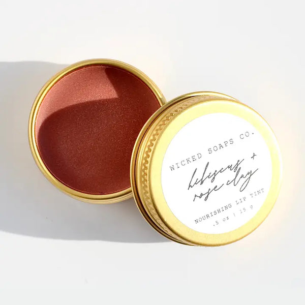 Hibiscus + Rose Clay Lip + Cheek Tint - - Wicked Soaps Co. - Wild Lark