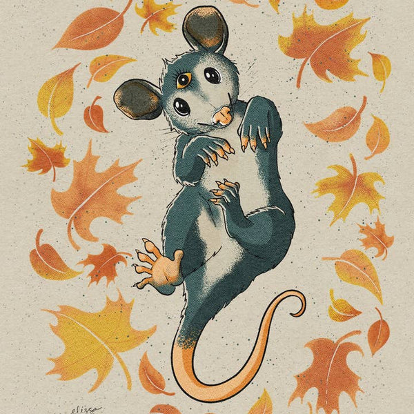 Autumn Opossum Art Print -  - Elissa Marie Creative - Wild Lark