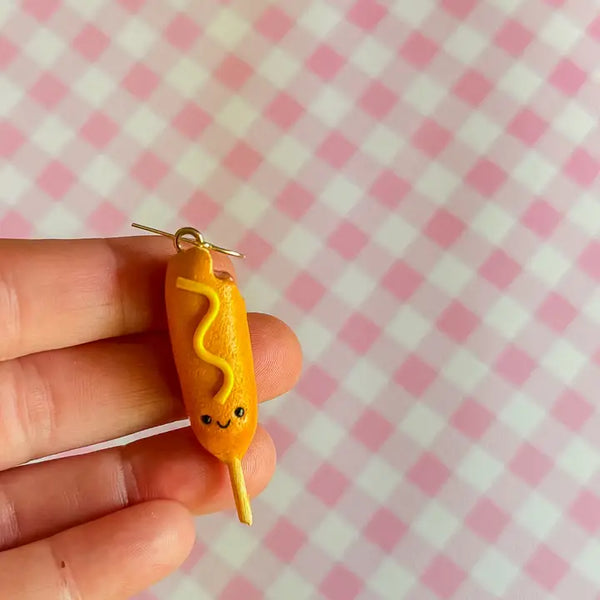 Corn Dog Polymer Clay Earrings