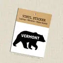 Vermont Bear Vinyl Laptop Sticker -  - Coastal Creators of Connecticut - Wild Lark