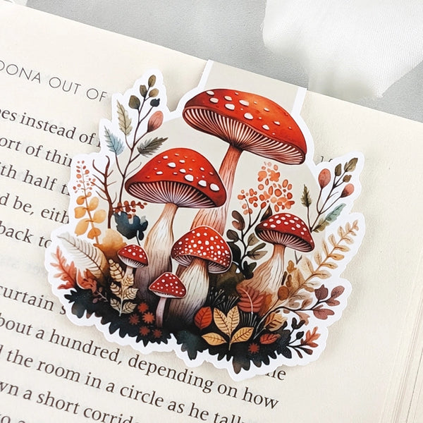 Magnetic Bookmark - Fall Mushrooms - Aphrodite Bookclub - Wild Lark