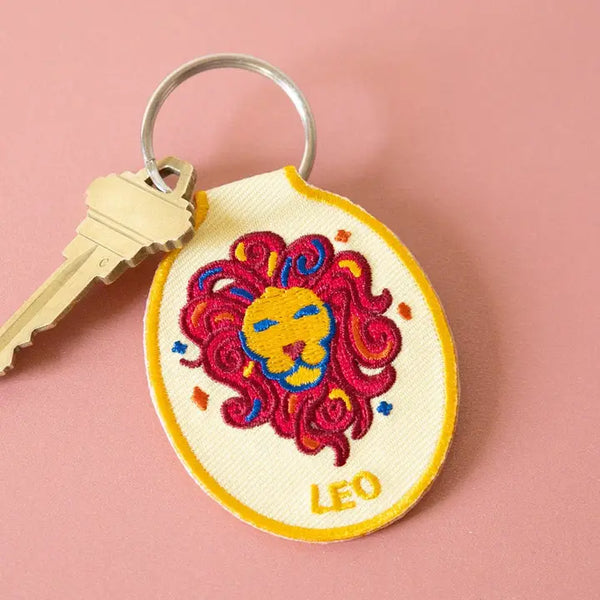 Zodiac Embroidered Keychain by Lindy Stark