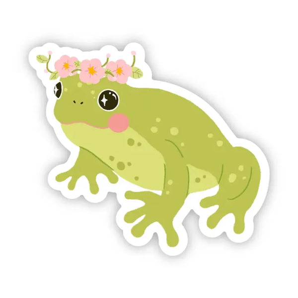 Stickers by Big Moods - Frog Flower Crown - Big Moods - Wild Lark