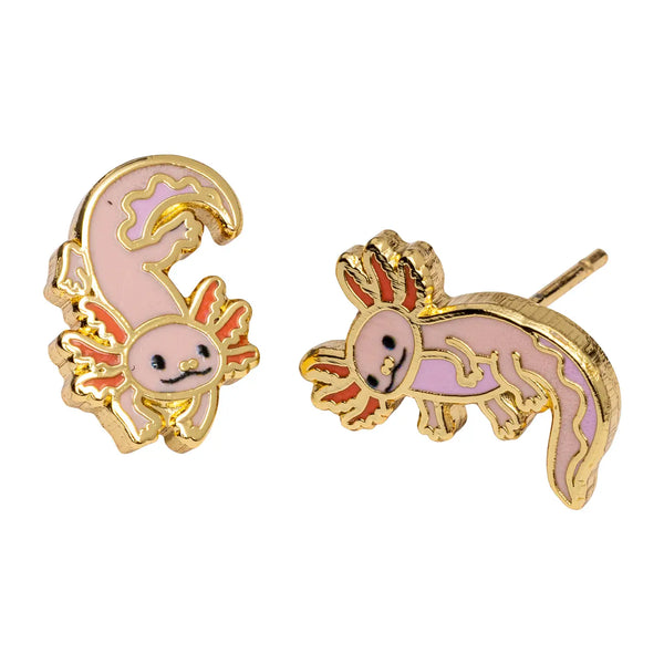 Earring Studs - Curio Axolotl - Yellow Owl Workshop - Wild Lark