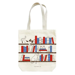 Bookshelf Cats Tote -  - Seltzer Goods - Wild Lark