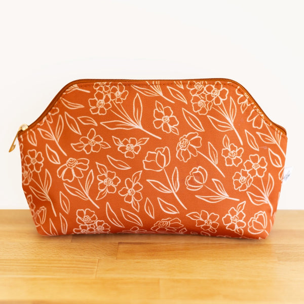Zipper Pouch - Terracotta Floral - Elyse Breanne Design - Wild Lark