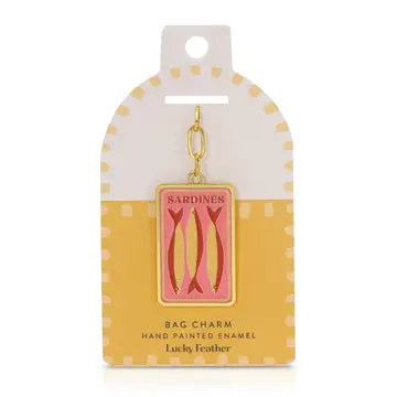 Enamel Bag Charm - Sardine - Lucky Feather - Wild Lark
