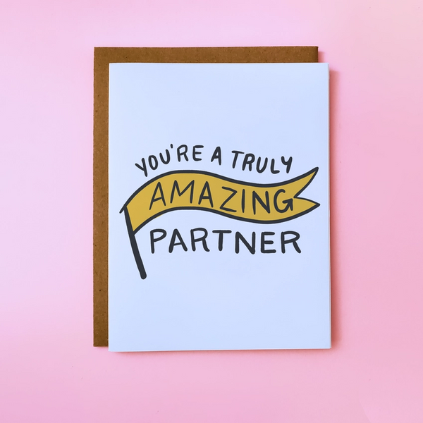 Little Rainbow Paper Co Greeting Cards - Amazing Partner Flag Card - Little Rainbow Paper Co - Wild Lark
