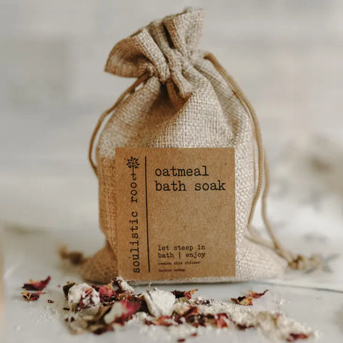 Rose Petal Herbal Oatmeal Bath Soak | Bath Tea- Chamomille -  - Soulistic Root - Wild Lark