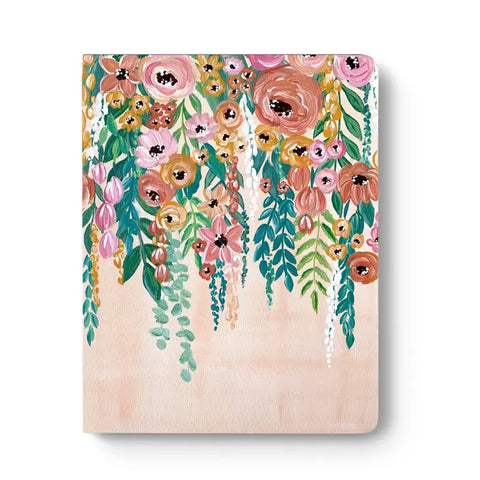 Layflat Lined Journal Notebook (8.5" x 11") - Hanging Florals - Elyse Breanne Design - Wild Lark