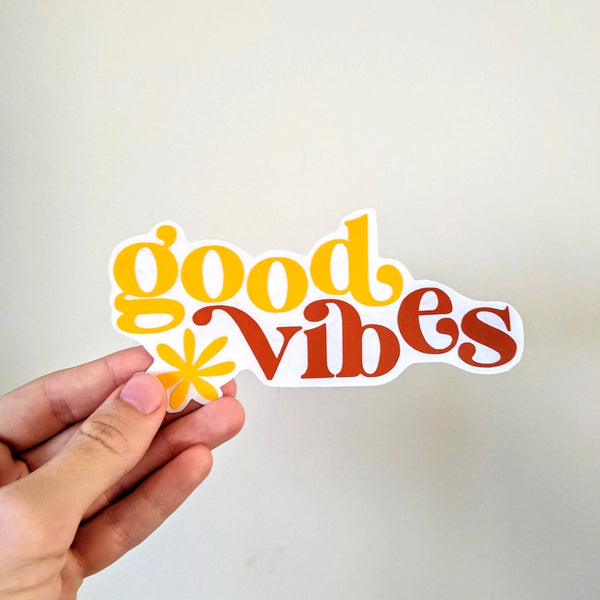 Mirror Decal - Good Vibes - Prismatic Kitty - Wild Lark