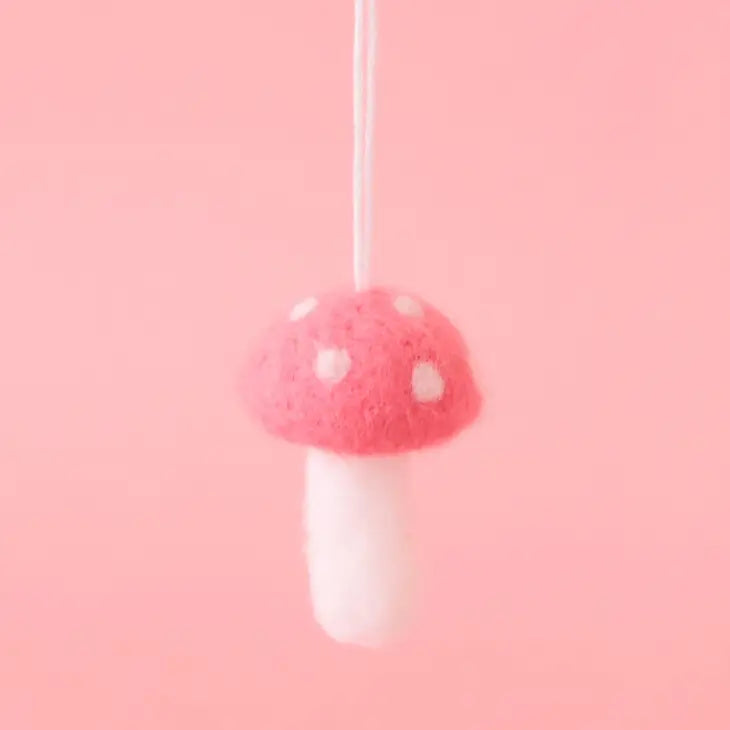 Felt Mushroom Ornaments - Dark Pink - Sunshine Studios - Wild Lark