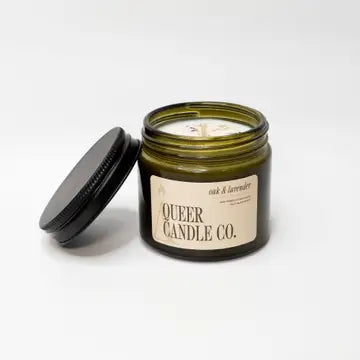 Queer Candle Co. Candles - 6 oz - Oak & Lavender - 6 oz - Queer Candle Co. - Wild Lark