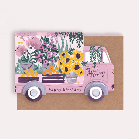 Flower Truck Birthday Card -  - Sister Paper Co. - Wild Lark