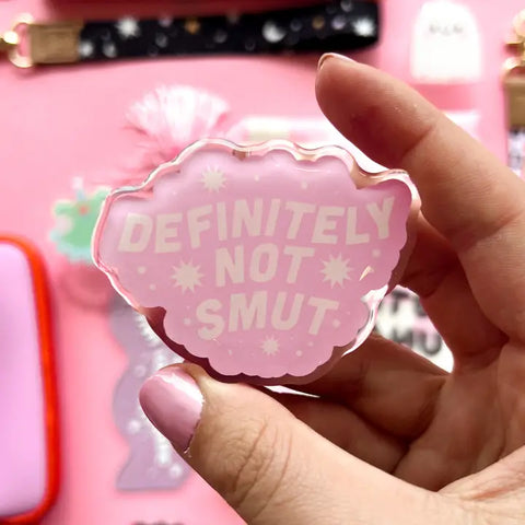 Definitely Not Smut Pink Kindle Grip - - Jollie Ollie Designs - Wild Lark