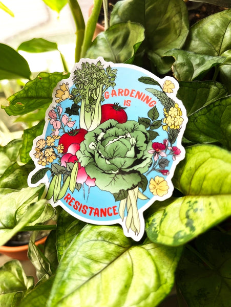 Feminist Stickers - Gardening is Resistance - Fabulously Feminist - Wild Lark