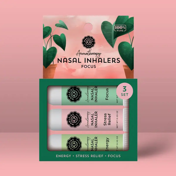 Lip Balm Trio - Nasal Inhalers - Focus Stress Free Uplifting - Woolzies - Wild Lark