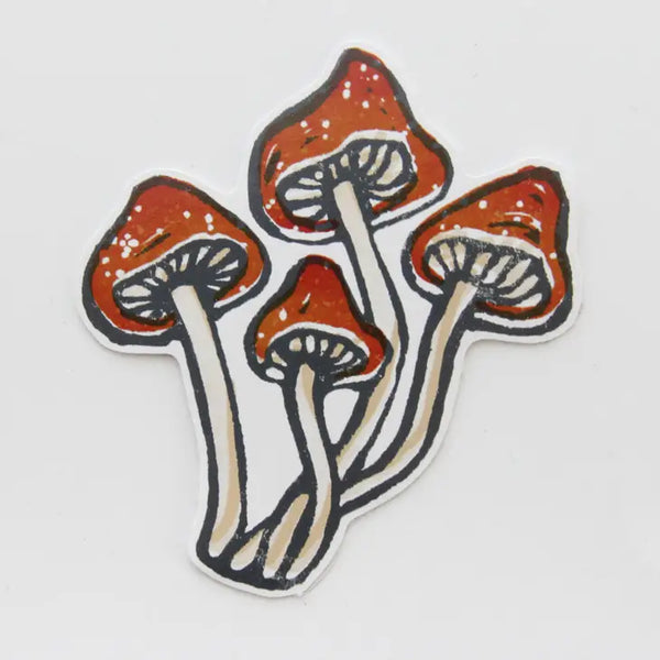 Eco Friendly Paper Sticker - Fairy Cap Mushroom - Root & Branch Paper Co. - Wild Lark