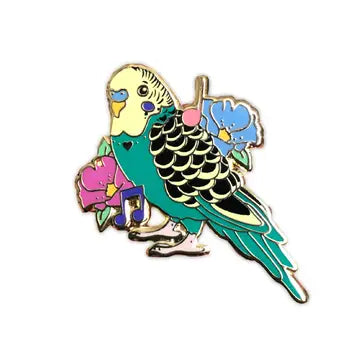 Enamel Pin: The Crowned Rabbit - Parakeet - The Crowned Rabbit - Wild Lark