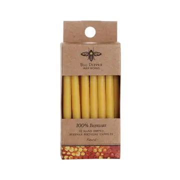 Beeswax Birthday Candles - Natural - Big Dipper Wax Works - Wild Lark