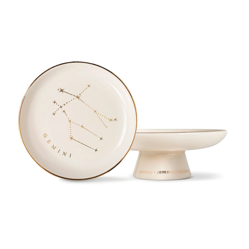 Zodiac Pedestal Tray - Gemini - Fringe Studio - Wild Lark