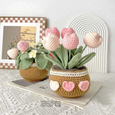 Crochet Flower Pot - Tulip - Tomopod - Wild Lark