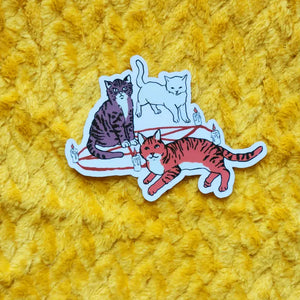 Funny Cat Sticker -  - Luxe Trauma - Wild Lark