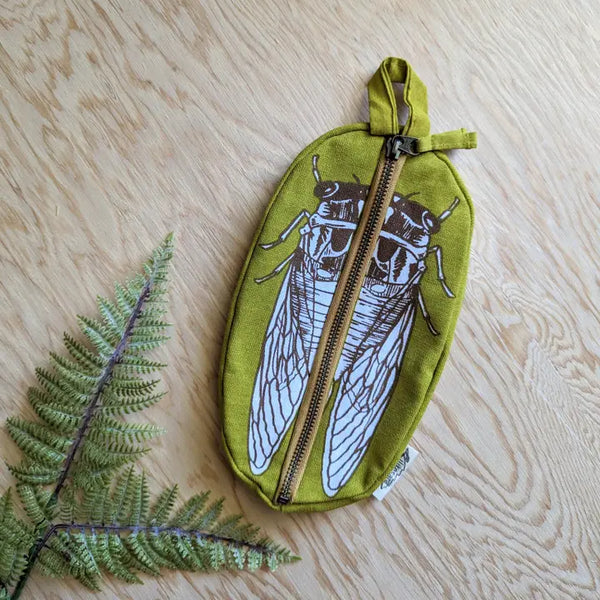 Zippered Pouch - Cicada - ilikesara - Wild Lark