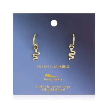 Hoops with Drop - Snake - Oh so Charming - Lucky Feather - Wild Lark